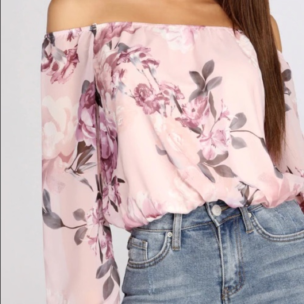 Windsor Pink Floral Chiffon Blouse